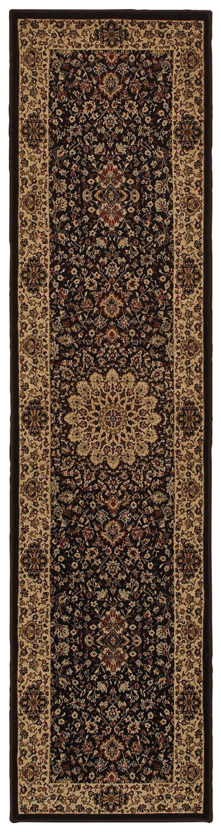 Oriental Weavers Cambridge 195N2 Black/Ivory Area Rug 1'10 X  7' 6