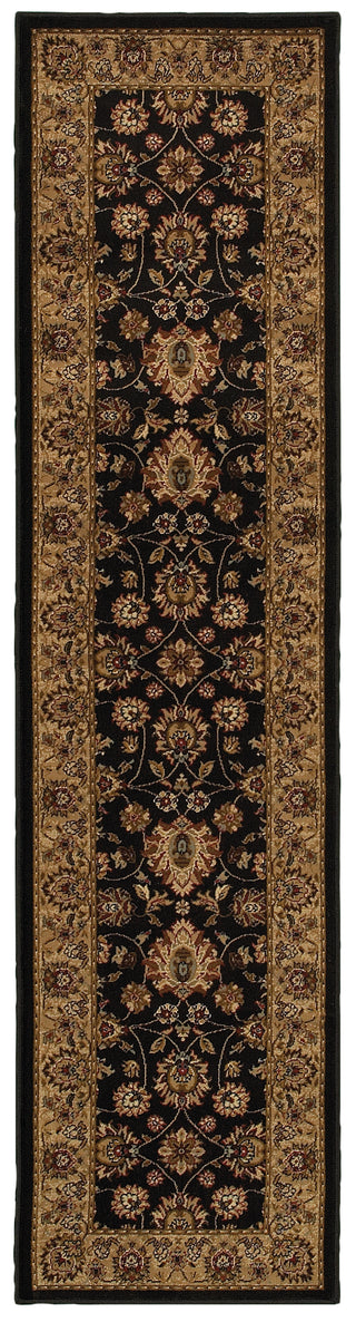 Oriental Weavers Cambridge 530Q2 Black/Ivory Area Rug 1'10 X 7' 6 Runner