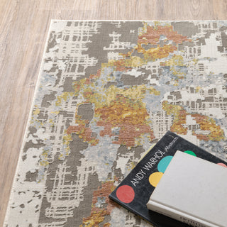 Oriental Weavers Caravan 1340W Beige/ Blue Area Rug Corner Image