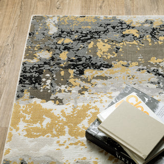 Oriental Weavers Caravan 2061X Beige/ Gold Area Rug Corner On Wood Featured