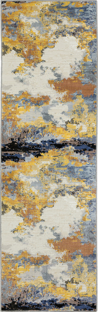 Oriental Weavers Caravan 530V8 Yellow/ Blue Area Rug Runner Image