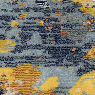 Oriental Weavers Caravan 530V8 Yellow/ Blue Area Rug Close-up Image