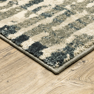 Oriental Weavers Carson 0745C Blue/ Beige Area Rug Corner Image
