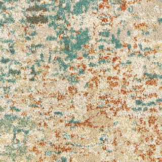 Oriental Weavers Carson 9654B Blue Orange Area Rug Close-up Image