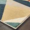 Oriental Weavers Carson 9659B Blue Orange Area Rug Corner Featured