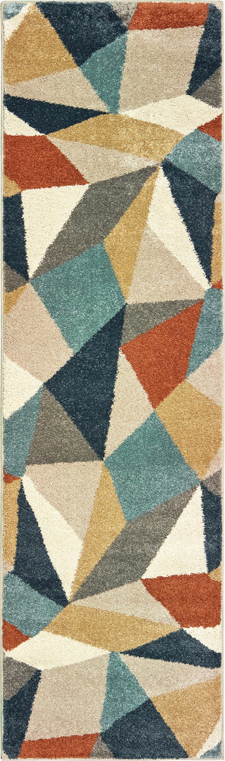 Oriental Weavers Carson 9659B Blue Orange Area Rug Runner Image