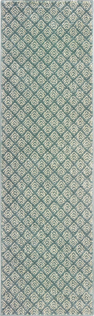 Oriental Weavers Carson 9667C Blue Ivory Area Rug Runner Image