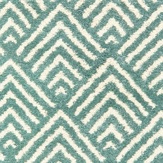 Oriental Weavers Carson 9667C Blue Ivory Area Rug Close-up Image