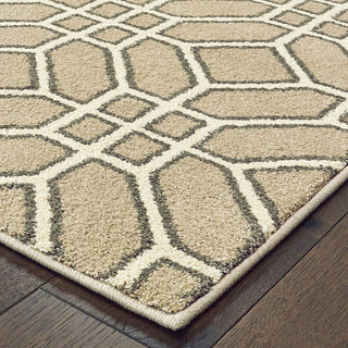 Oriental Weavers Carson 9669D Sand Ivory Area Rug Corner Featured