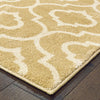 Oriental Weavers Carson 9672E Gold Ivory Area Rug Corner Featured