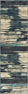 Oriental Weavers Carson 9675A Blue Ivory Area Rug Runner Image