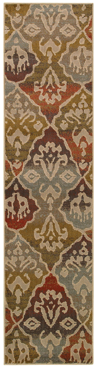 Oriental Weavers Casablanca 4442C Multi/Beige Area Rug 1'10 X  7' 6'' Runner