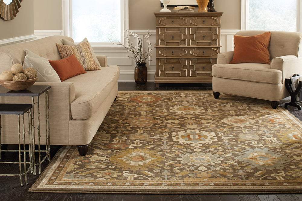 Oriental Weavers Casablanca 4444A Mink/Multi Area Rug RoomScene Feature