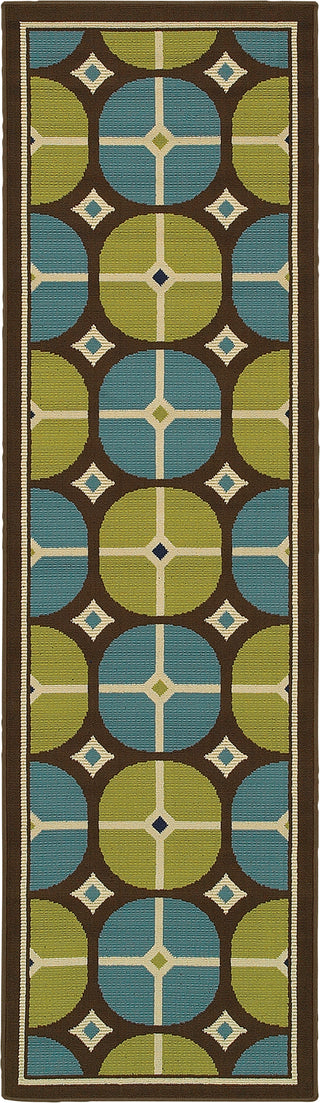 Oriental Weavers Caspian 1447X Brown/Blue Area Rug Runner