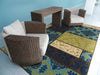Oriental Weavers Caspian 3066V Brown/Blue Area Rug Room Scene Feature