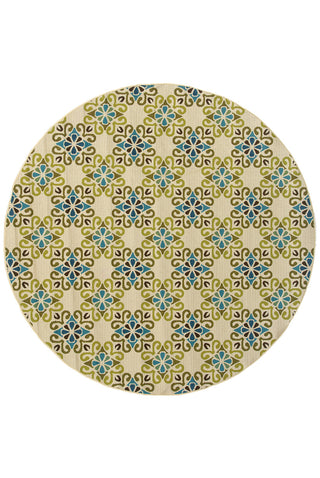 Oriental Weavers Caspian 3331W Ivory/Blue Area Rug 7'10 Round