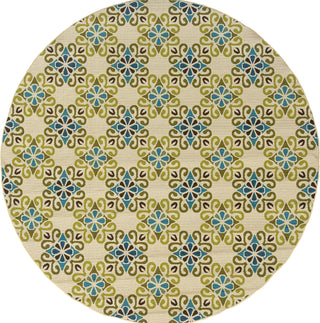 Oriental Weavers Caspian 3331W Ivory/Blue Area Rug 7'10 Round
