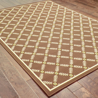 Oriental Weavers Caspian 6997N Brown/Ivory Area Rug Closeup Feature