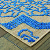 Oriental Weavers Cayman 2541M Sand/ Blue Area Rug Corner