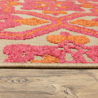 Oriental Weavers Cayman 2541V Sand/ Pink Area Rug Pile Image