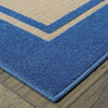 Oriental Weavers Cayman 5594B Sand/ Blue Area Rug Corner On Wood