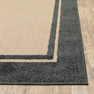 Oriental Weavers Cayman 5594K Sand/ Charcoal Area Rug Corner Image