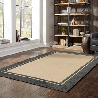 Oriental Weavers Cayman 5594K Sand/ Charcoal Area Rug Room Scene Featured