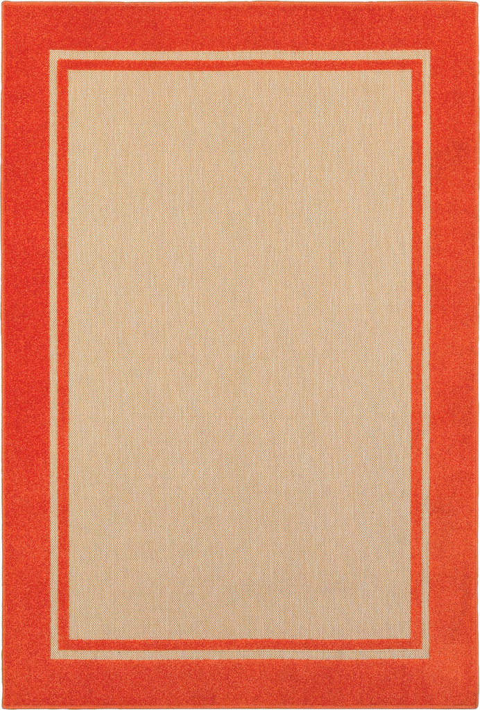 Oriental Weavers Cayman 5594Q Sand/ Orange Area Rug main image featured