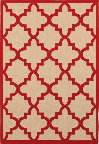 Oriental Weavers Cayman 660R9 Sand/ Red Area Rug main image featured