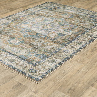 Oriental Weavers Charleston CHA02 Blue/Gold Area Rug Alternate Image