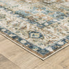 Oriental Weavers Charleston CHA02 Blue/Gold Area Rug Corner Image