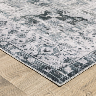 Oriental Weavers Charleston CHA03 Charcoal/Ivory Area Rug Corner Image