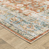 Oriental Weavers Charleston CHA04 Rust/Blue Area Rug Corner Image