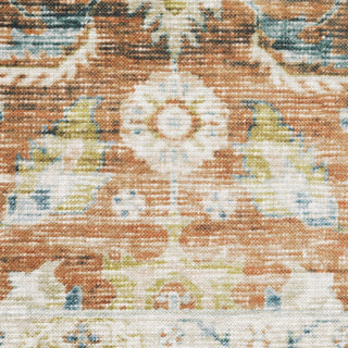 Oriental Weavers Charleston CHA04 Rust/Blue Area Rug Close-up Image