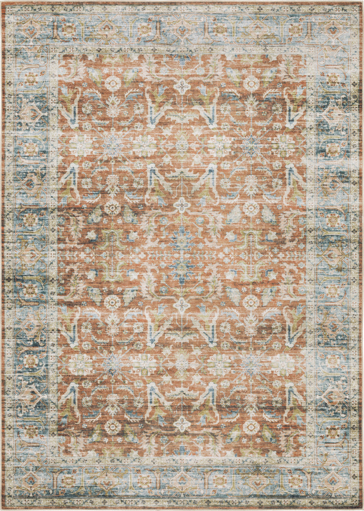 Oriental Weavers Charleston CHA04 Rust/Blue Area Rug main image