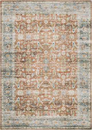 Oriental Weavers Charleston CHA04 Rust/Blue Area Rug main image