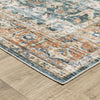 Oriental Weavers Charleston CHA06 Blue/Rust Area Rug Corner Image