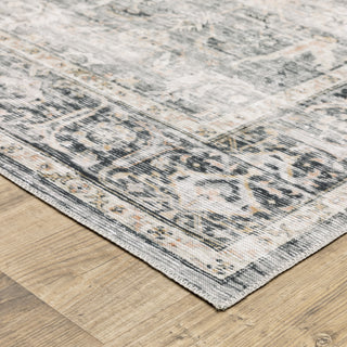 Oriental Weavers Charleston CHA07 Charcoal/Grey Area Rug Corner Image