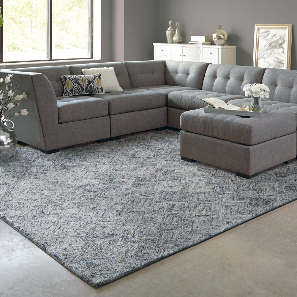 Pantone Universe Colorscape 42111 Charcoal/Beige Area Rug Roomshot Feature