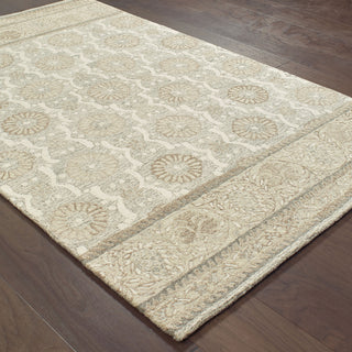 Oriental Weavers Craft 93002 Ash/ Sand Area Rug On Wood