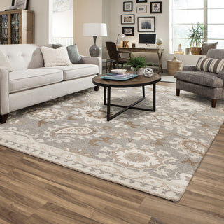 Oriental Weavers Craft 93003 Grey/ Sand Area Rug Room Scene Featured