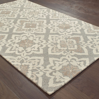 Oriental Weavers Craft 93004 Grey/ Sand Area Rug On Wood