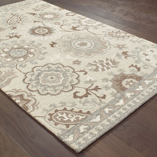 Oriental Weavers Craft 93005 Ivory/ Grey Area Rug On Wood