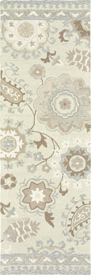 Oriental Weavers Craft 93005 Ivory/ Grey Area Rug 2'6'' X 8' Runner