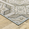 Oriental Weavers Cyprus 448L4 Grey/Blue Area Rug Corner Image