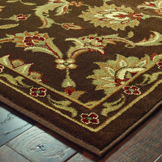 Oriental Weavers Darcy 1330N Brown/Green Area Rug Corner Shot