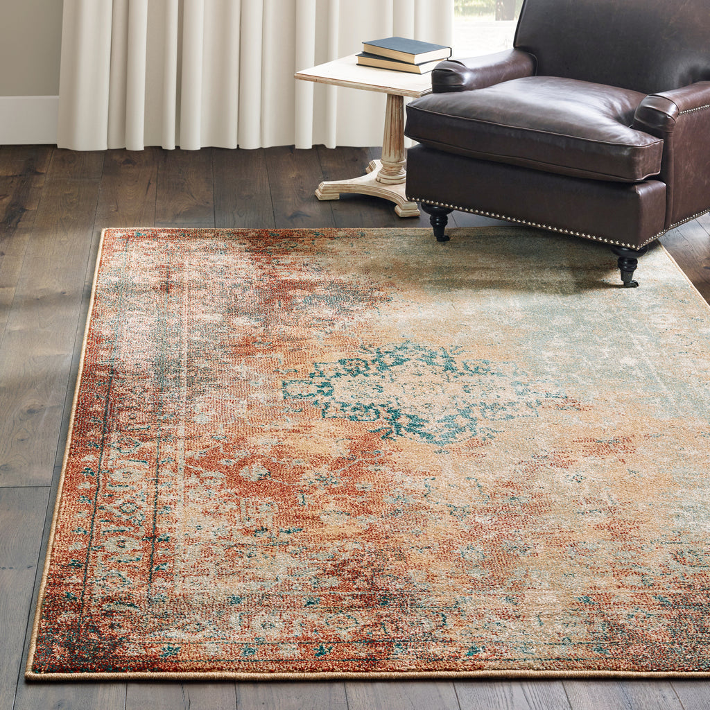Oriental Weavers Dawson 8324A Rust/Gold Area Rug – Incredible Rugs and ...