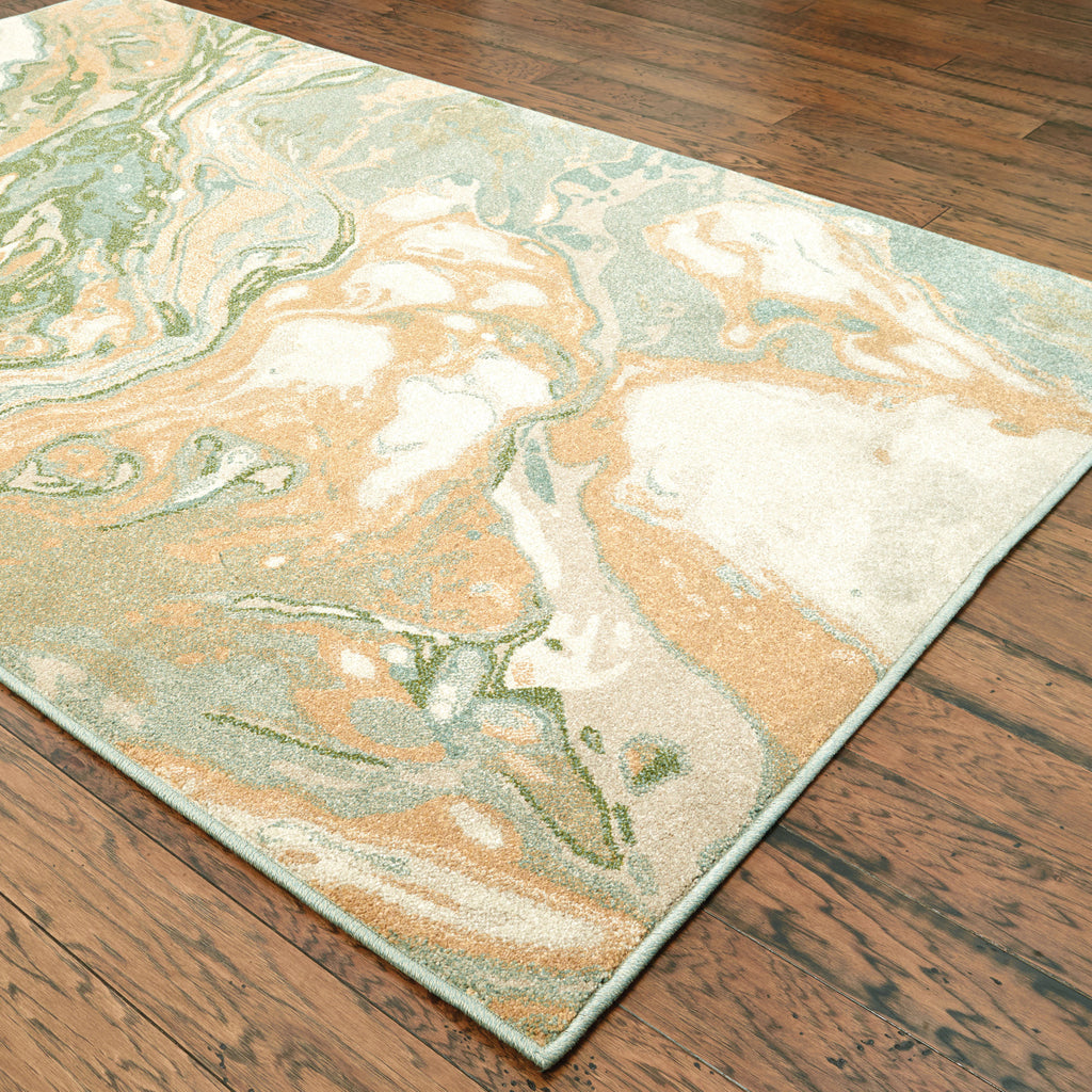 Oriental Weavers Dawson 8337A Green/Gold Area Rug Incredible Rugs and