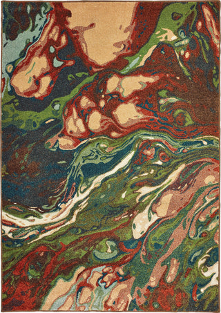 Oriental Weavers Dawson 8337B Rust/Teal Area Rug main image featured