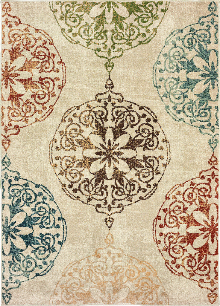 Oriental Weavers Dawson 8522B Ivory/Multi Area Rug main image featured